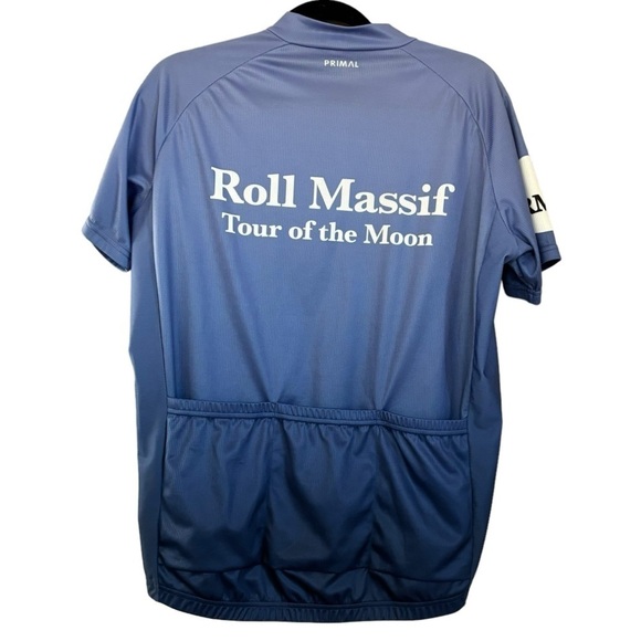 Primal Roll Masstif Tour Of The Moon Men’s Cycling Zip Up Shirt Size L Blue - Picture 11 of 16